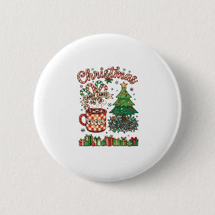 Kerst Kerststokken Cacao Chaos Boom Mok Cadeau Ronde Button 5,7 Cm