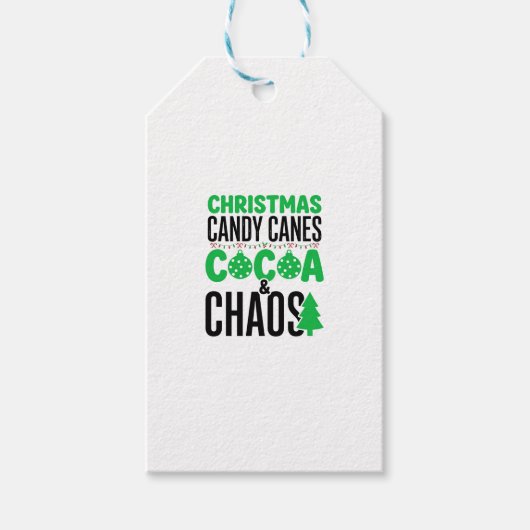 Kerst Kerststokken Cacao Chaos Design Cadeaulabel (Voorkant)