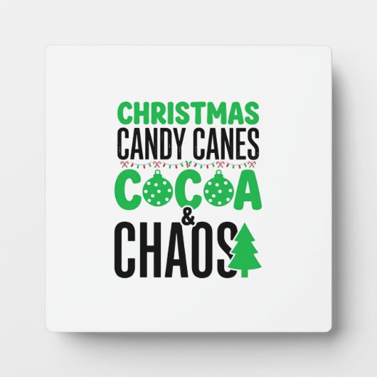 Kerst Kerststokken Cacao Chaos Design Fotoplaat (Voorkant)