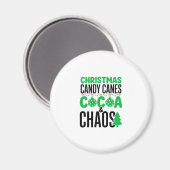 Kerst Kerststokken Cacao Chaos Design Magneet (Voorkant / Achterkant)