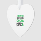 Kerst Kerststokken Cacao Chaos Design Ornament (voorkant)