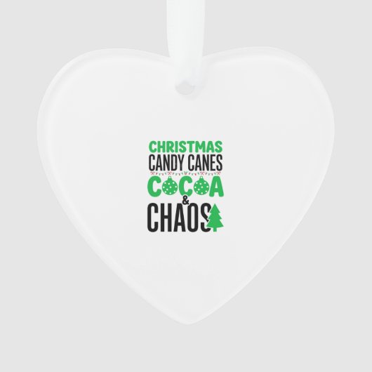 Kerst Kerststokken Cacao Chaos Design Ornament (voorkant)