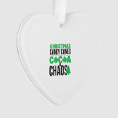 Kerst Kerststokken Cacao Chaos Design Ornament (voorkant)
