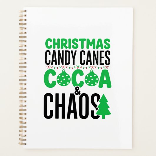 Kerst Kerststokken Cacao Chaos Design Planner (Voorkant)