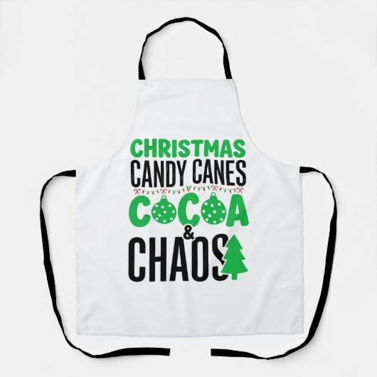 Kerst Kerststokken Cacao Chaos Design Schort (Voorkant)
