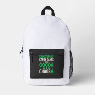 Kerst Kerststokken Cacao Chaos Vakantie Bedrukte Rugzak