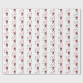 Kerst Kerststokken Cadeaupapier (Vlak)