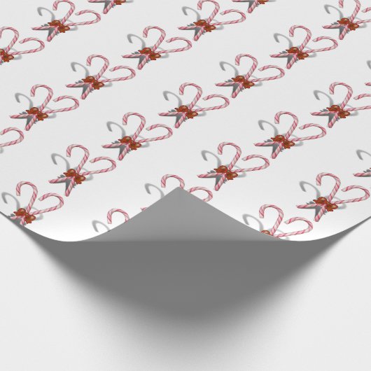Kerst Kerststokken Cadeaupapier (Hoek)