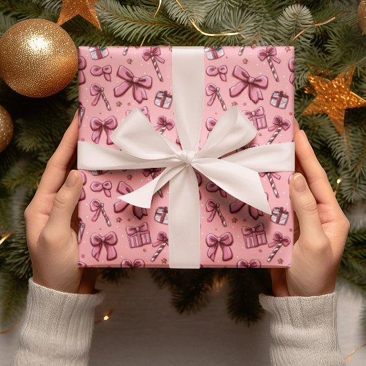 Kerst Kerststokken en Strikken Inpakpapier