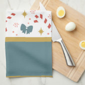 Kerst Kerststokken Theedoek (Quarter Fold)