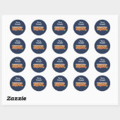 Kerst-Kerststol RV Klasse C Camper Ronde Sticker (Vel)