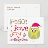 Kerst Kerstuil, briefkaart (Voorkant / Achterkant)