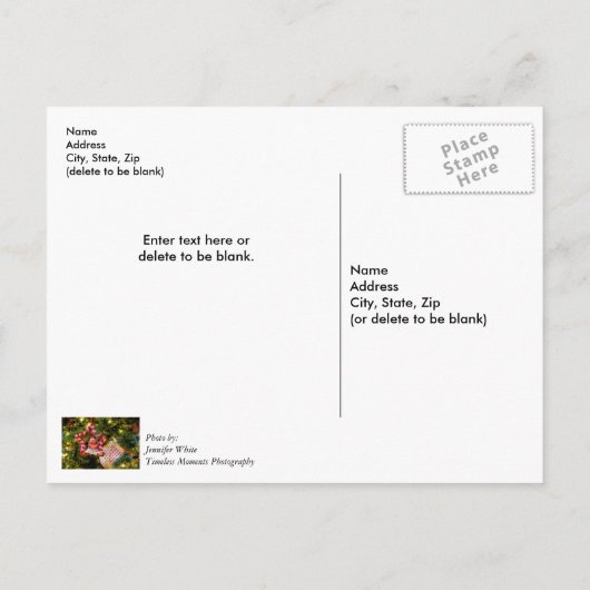 Kerst-kerstversiering in Gingerbrood Dank u Briefk Briefkaart (Achterkant)