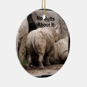 Kerst-kerstversiering in Rhinoceros Keramisch Ornament (Rechts)