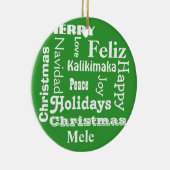 Kerst-kerstversiering Keramisch Ornament (Rechts)