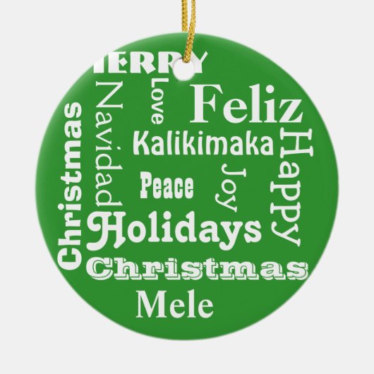 Kerst-kerstversiering Keramisch Ornament (Voorkant)