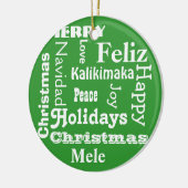 Kerst-kerstversiering Keramisch Ornament (Links)
