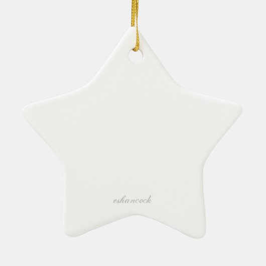 Kerst-kerstversiering Keramisch Ornament (Achterkant)