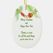 Kerst-kerstversiering Keramisch Ornament (Achterkant)