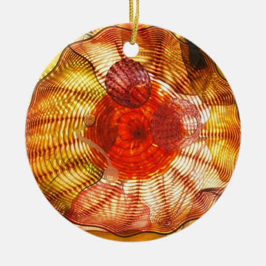 Kerst-kerstversiering met Glass Art Keramisch Ornament (Voorkant)