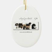 Kerst-kerstversiering met grote paarden door Bihrl Keramisch Ornament (Achterkant)