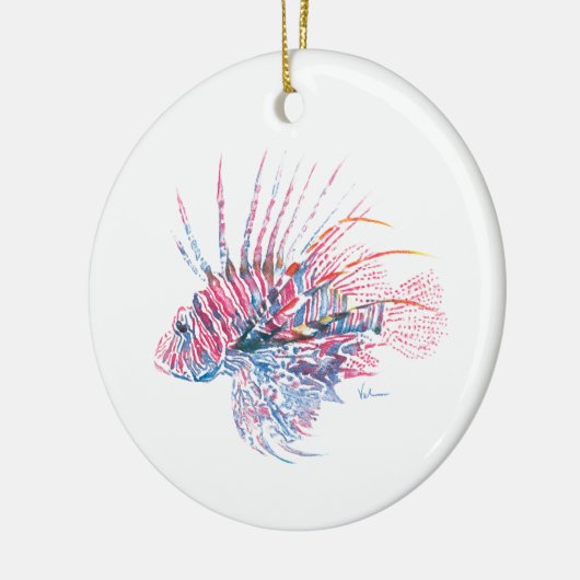 Kerst-kerstversiering met makreel keramisch ornament (Links)