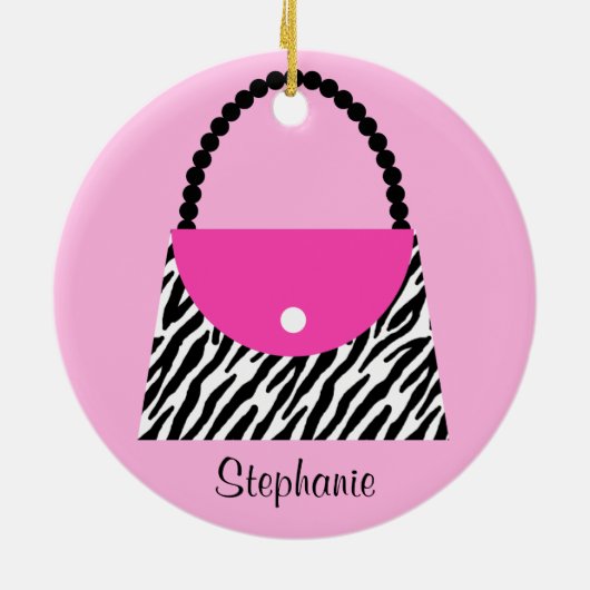 Kerst-kerstversiering paars keramisch ornament (Achterkant)