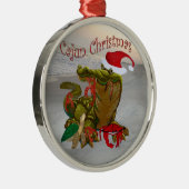Kerst-kerstversiering van Cajun Metalen Ornament (Rechts)