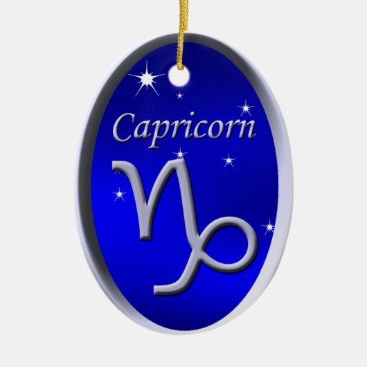 Kerst-kerstversiering van Capricorn Keramisch Ornament (Voorkant)