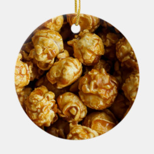 Kerst-kerstversiering van Caramel Popcorn Keramisch Ornament