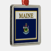 Kerst-kerstversiering van de Maine State Metalen Ornament (Rechts)