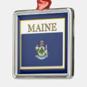 Kerst-kerstversiering van de Maine State Metalen Ornament (Links)