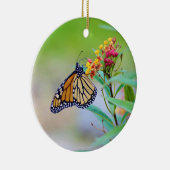 Kerst-kerstversiering van Monarch Butterfly Keramisch Ornament (Rechts)