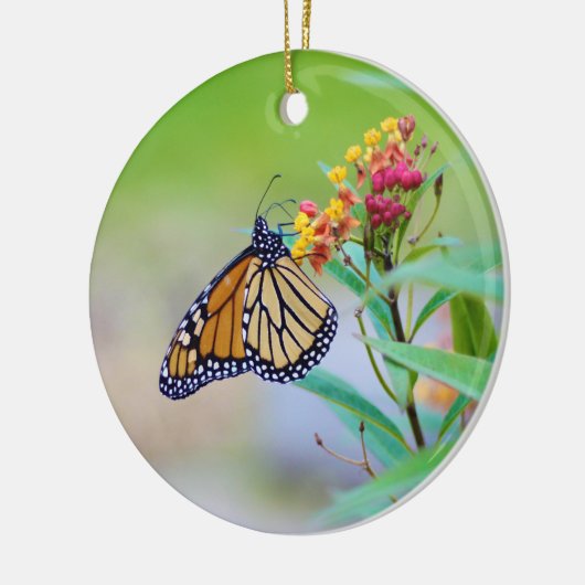 Kerst-kerstversiering van Monarch Butterfly Keramisch Ornament (Links)