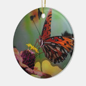 Kerst-kerstversiering van Monarch Butterfly Keramisch Ornament (Links)