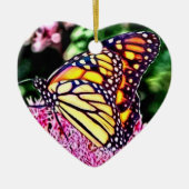 Kerst-kerstversiering van Monarch Butterfly Keramisch Ornament (Voorkant)