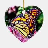 Kerst-kerstversiering van Monarch Butterfly Keramisch Ornament (Achterkant)