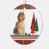 Kerst-kerstversiering voor Cocker Spanial Keramisch Ornament (Links)
