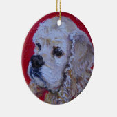 Kerst-kerstversiering voor Cocker Spaniel Keramisch Ornament (Rechts)