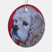Kerst-kerstversiering voor Cocker Spaniel Keramisch Ornament (Links)