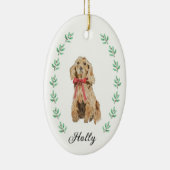 Kerst-kerstversiering voor Cocker Spaniel Keramisch Ornament (Rechts)