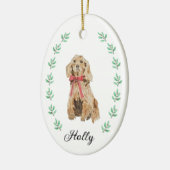 Kerst-kerstversiering voor Cocker Spaniel Keramisch Ornament (Links)