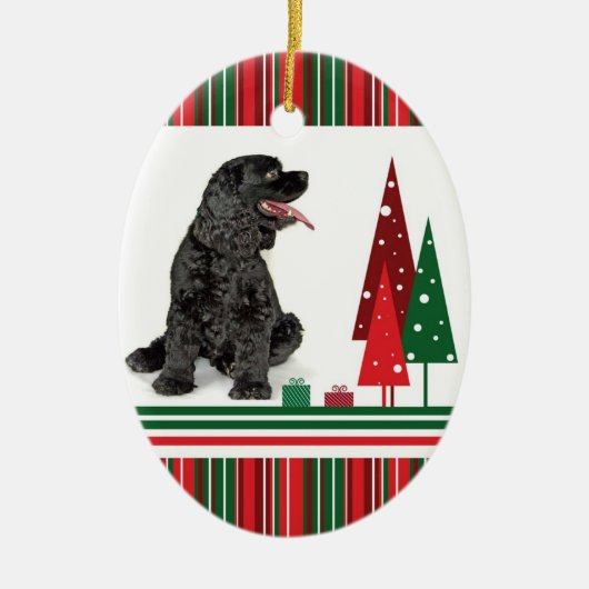 Kerst-kerstversiering voor Cocker Spaniel Keramisch Ornament (Voorkant)