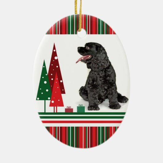 Kerst-kerstversiering voor Cocker Spaniel Keramisch Ornament (Achterkant)