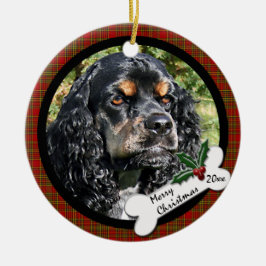 Kerst-kerstversiering voor Cocker Spaniel Keramisch Ornament