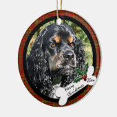 Kerst-kerstversiering voor Cocker Spaniel Keramisch Ornament (Links)