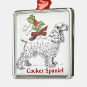 Kerst-kerstversiering voor Cocker Spaniel Metalen Ornament (Links)