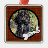Kerst-kerstversiering voor Cocker Spaniel Metalen Ornament (Voorkant)