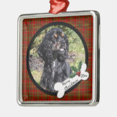 Kerst-kerstversiering voor Cocker Spaniel Metalen Ornament (Links)