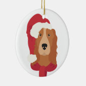 Kerst-kerstversiering voor Cockerspaniel Keramisch Ornament (Rechts)